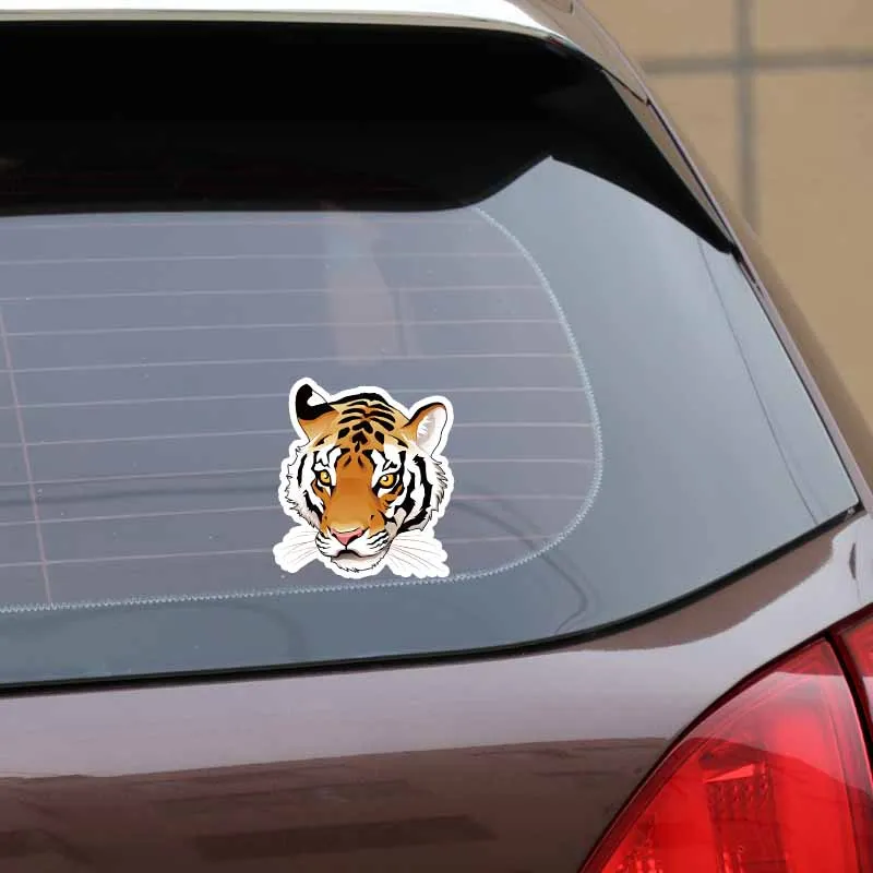 

YJZT 13.2CM*15CM Personality King Of Animals Tiger PVC Car Window Sticker Decal Graphical 5-0455