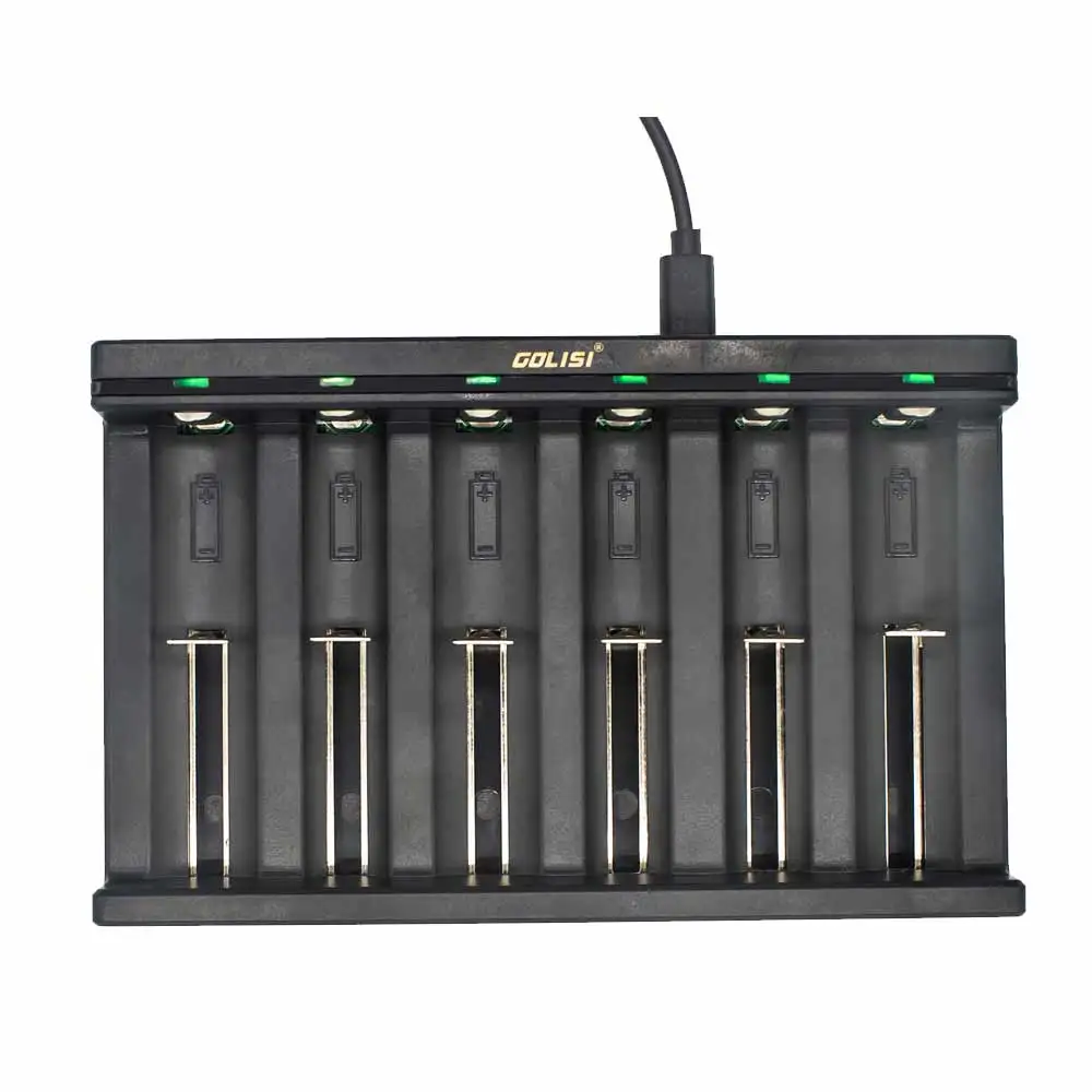 GOLISI Needle I6 USB Зарядное устройство s для 6 слотов Перезаряжаемые Батарея с зарядка