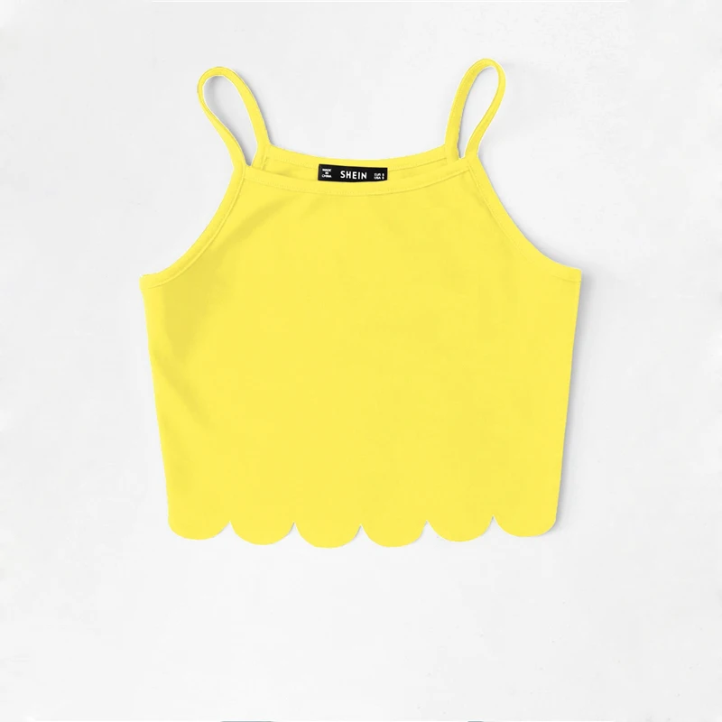 SHEIN летний красный топ на бретельках, жилет, Женский Повседневный жилет на бретельках, тонкий топ на бретельках
