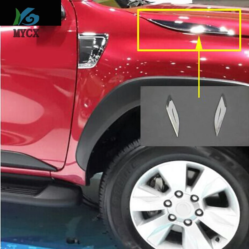 Аксессуары для Hilux Revo АБС-Хромовая боковая решетка вентиляционного отверстия toyota