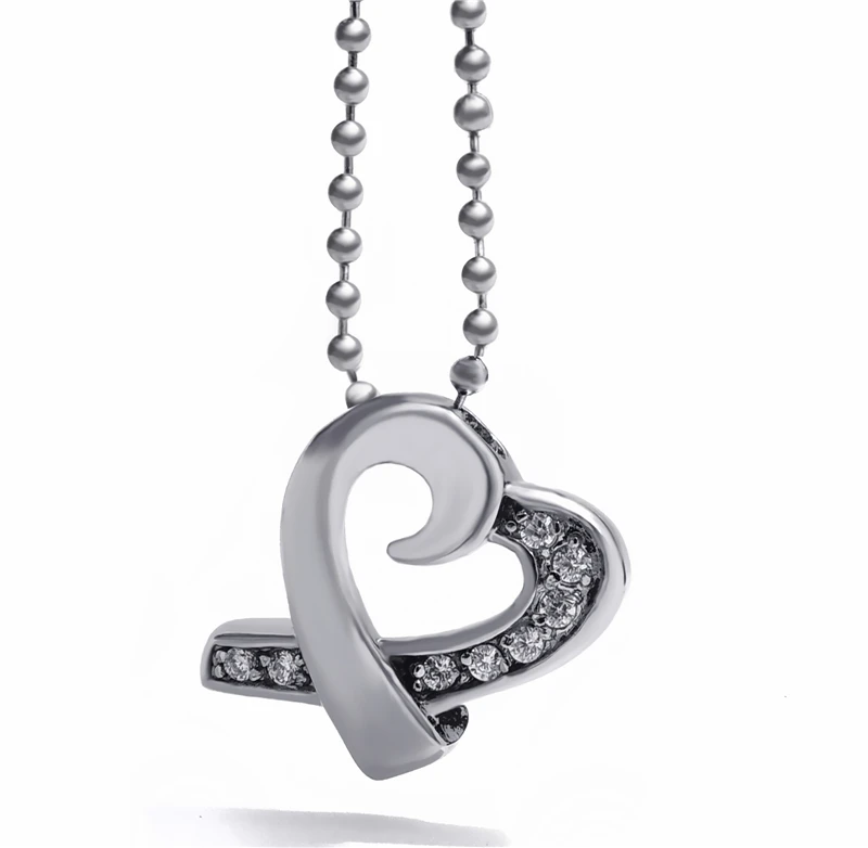 Цепочка женская из нержавеющей стали с подвеской в виде сердца cz кремация