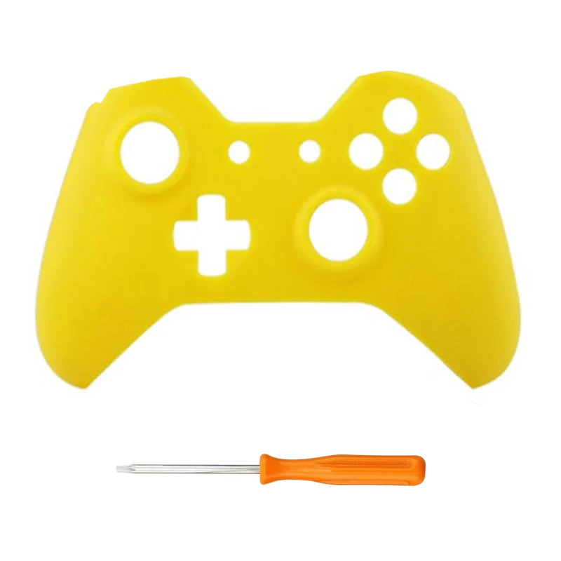 Цвет: желтый Передняя крышка корпуса для xbox one, верхний матовый чехол, запасные части для xbox one, контроллер, 9 цветов - Цвет: Цвет: желтый