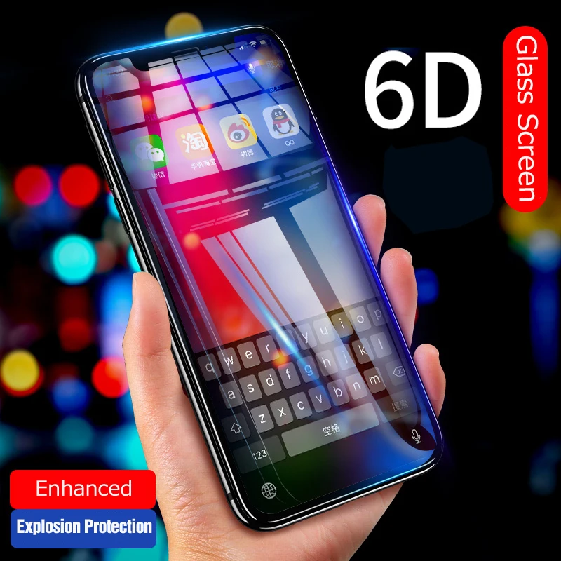 Закаленное стекло VPOWER 6D с полным покрытием для iPhone XS Max Защитная пленка экрана