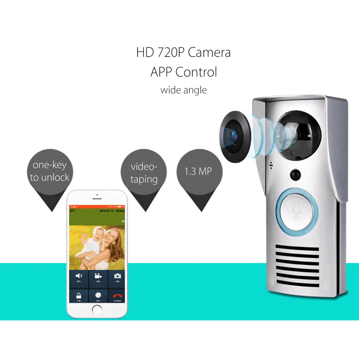 Умный WiFi беспроводной видео дверной звонок 720P визуальный звонок Домофон камера ИК ночного видения приложение контроль домашней безопасности мониторинг