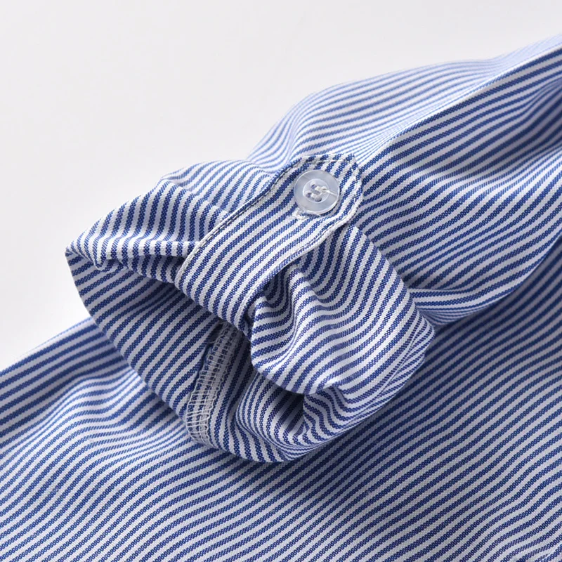 Детские рубашки для мальчиков Oklady осенняя однотонная хлопковая рубашка с