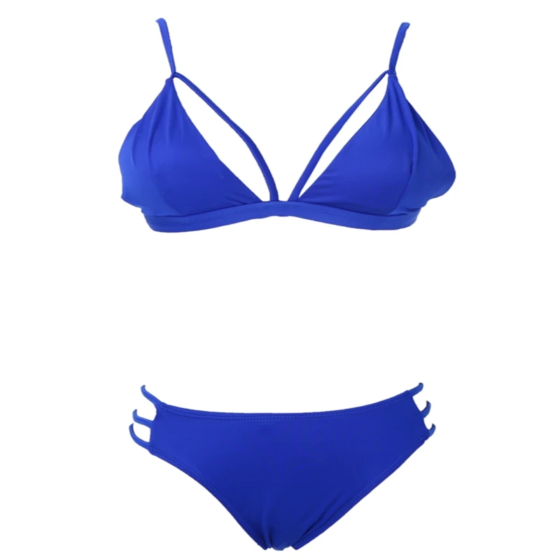 

New Summer Sexy Swimwear Women Triangle Bikini Set Bandage Push-Up Swimsuit Bathing Beachwear