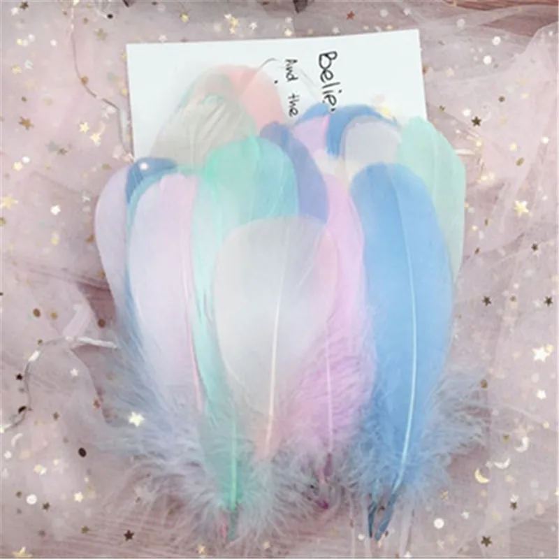 Nature Peppermint Green Goose Nagoire Feathers for Crafts Plumes 5-7inch/13-18CM Jewelry Clothing Accessories Wedding Decoration | Дом и сад