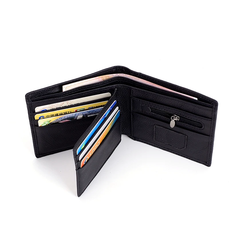 Мужской короткий кошелек из натуральной кожи с RFID защитой|brand purse|business pursesfashion brand
