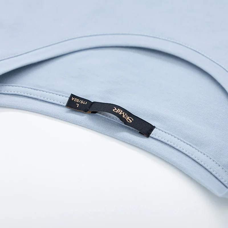 SEMIR футболки для мужчин 100% хлопок Модная брендовая мужская футболка Повседневная