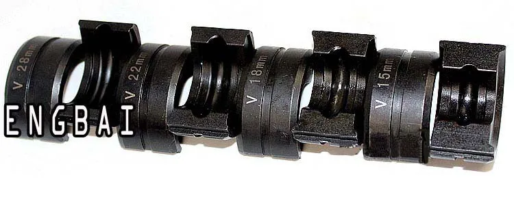 EZ-1528 Классическая батарея зажимной инструмент для меди нержавеющая труба с V тип Сменные челюсти размеры 15 18 22 28 мм