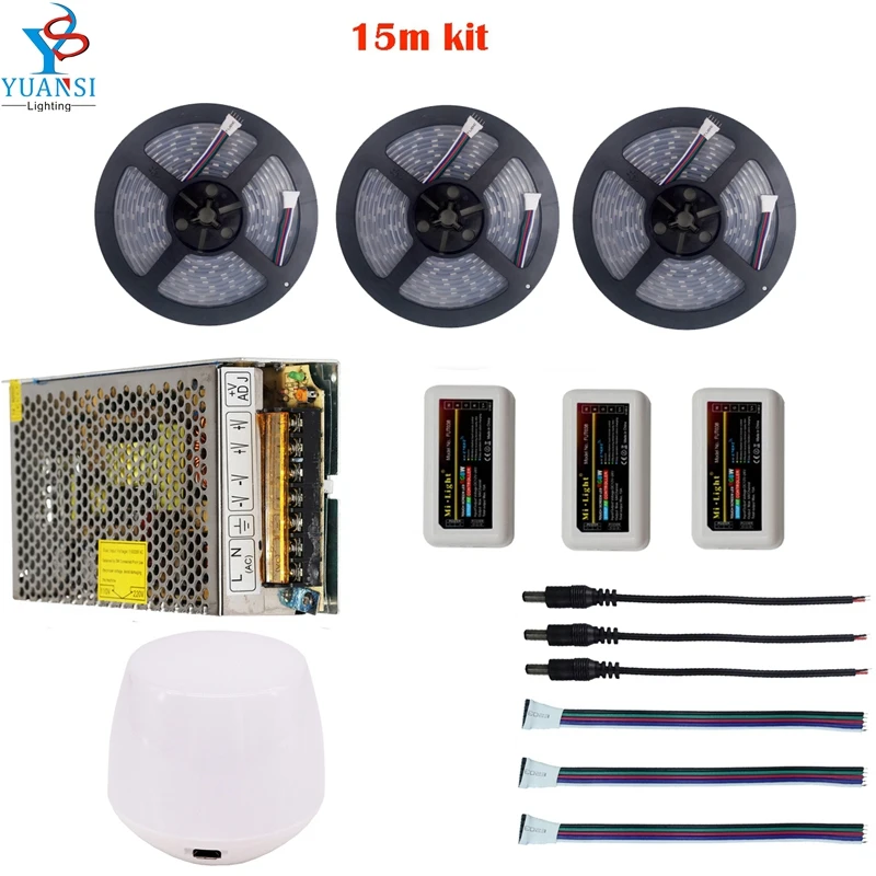 5 м до 20 5050 RGBW rgbww (4 в 1) Светодиодные полосы света + Mi. light 2.4 г 4 Zone светодиодный
