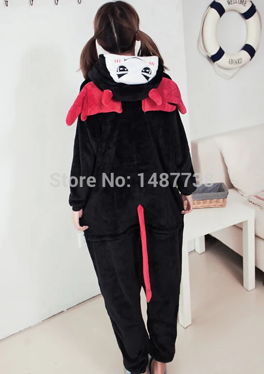 Кигурумы для взрослых пижамы с дьяволом унисекс комбинезон животными