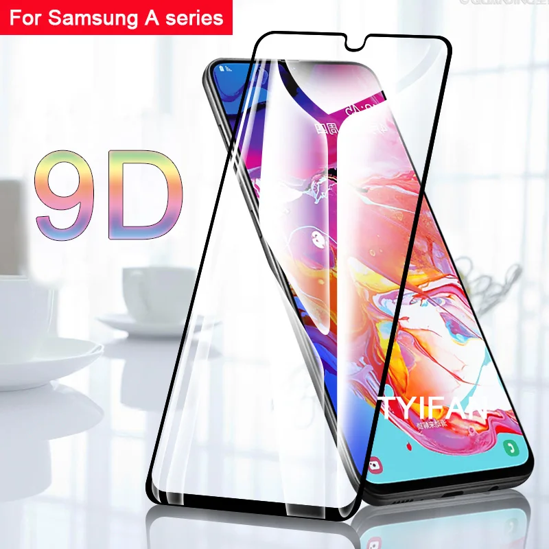 9d Защитное стекло для samsung Galaxy A10 A20 A30 A40 A50 A60 полное покрытие клея Защитная пленка