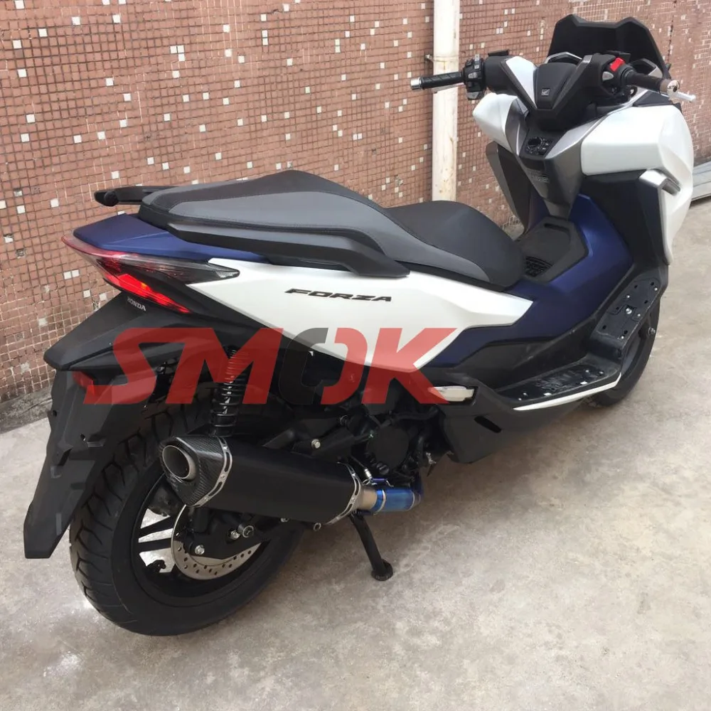 SMOK мотоцикл из нержавеющей стали углеродное волокно дБ убийца глушитель выхлопной трубы для Honda Forza 300 с логотипом
