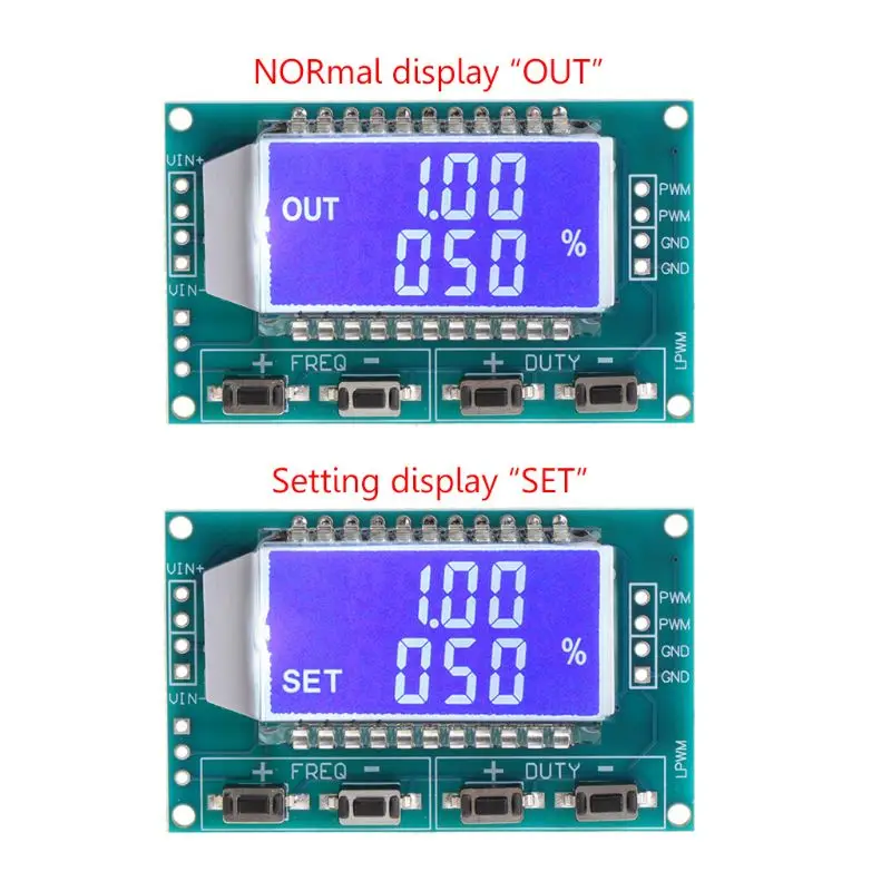 PWM Pulse Frequency Duty Cycle Adjustable Module Signal Generator LCD Display | Инструменты