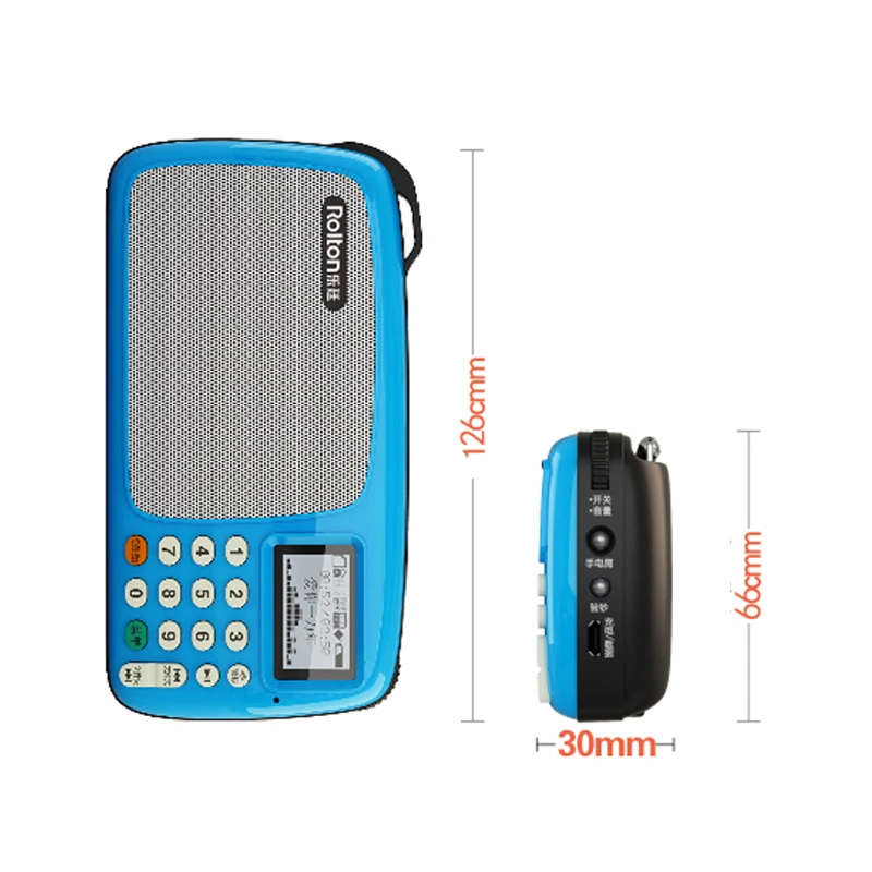 JINSERTA Мини Портативный fm-радио Встроенные колонки MP3 плеер ЖК-экран Поддержка TF карты воспроизведения светодиодный фонарик