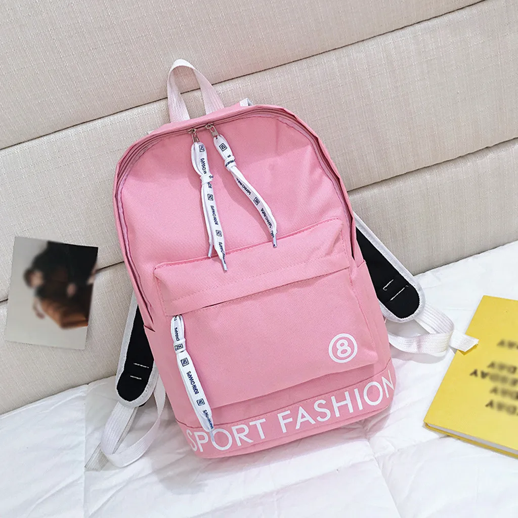 PK Aelicy Women Canvas Backpacks Ladies Shoulder School Bag Backpack For Girls Travel Fashion Bag Bolsas Mochilas Sac A Dos - Цвет: PK