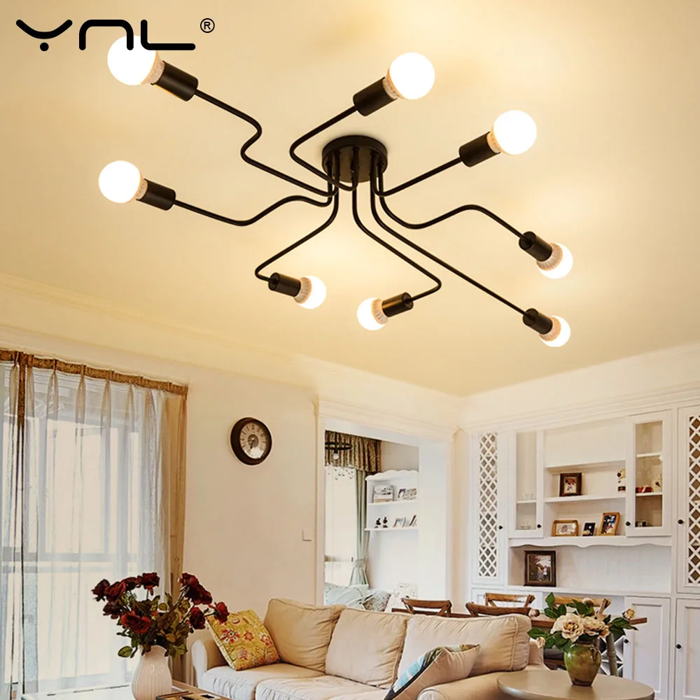 Современные винтажные подвесные светильники E27 в скандинавском стиле светильник