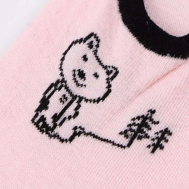 Носки женские хлопковые с мультяшным принтом тонкие летние для девочек и женщин 5