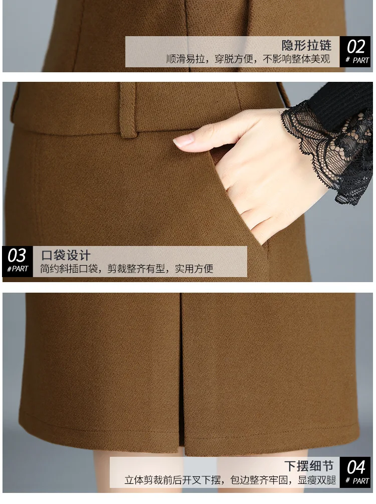 5XL Plus Size A-Line Woolen Long Skirts For Women Fall Winter Thick Warm Camel Skirt Female Elegant Black High Waist Saia Lady