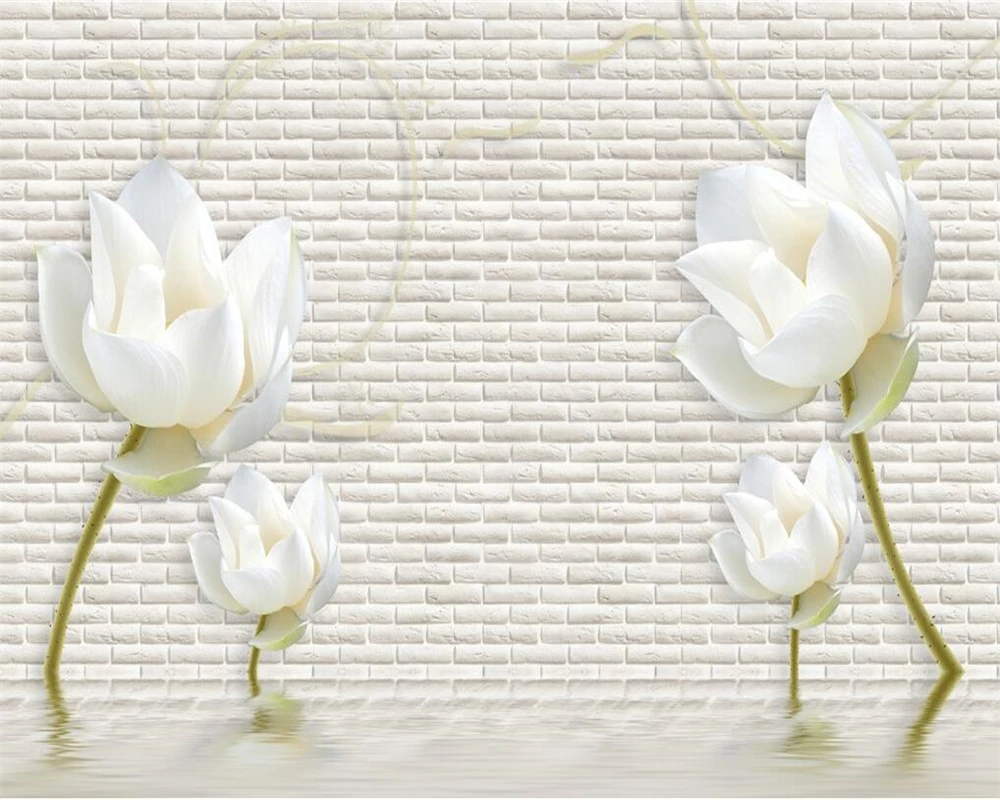 Beibehang Home decoration wallpaper white tiles 3d photo mural bedroom living room tv for walls 3 d | Обустройство дома
