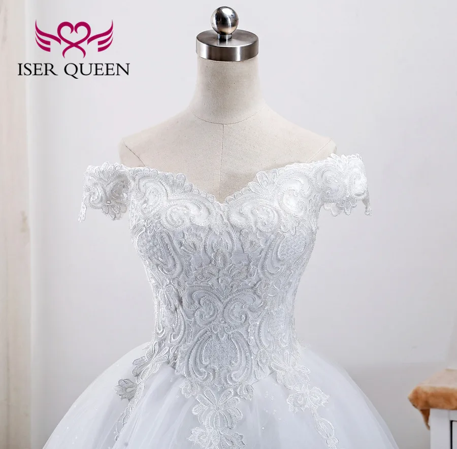 Малый Жемчуг кружевной вышивкой бисером свадебное платье 2019 Новое Бальное