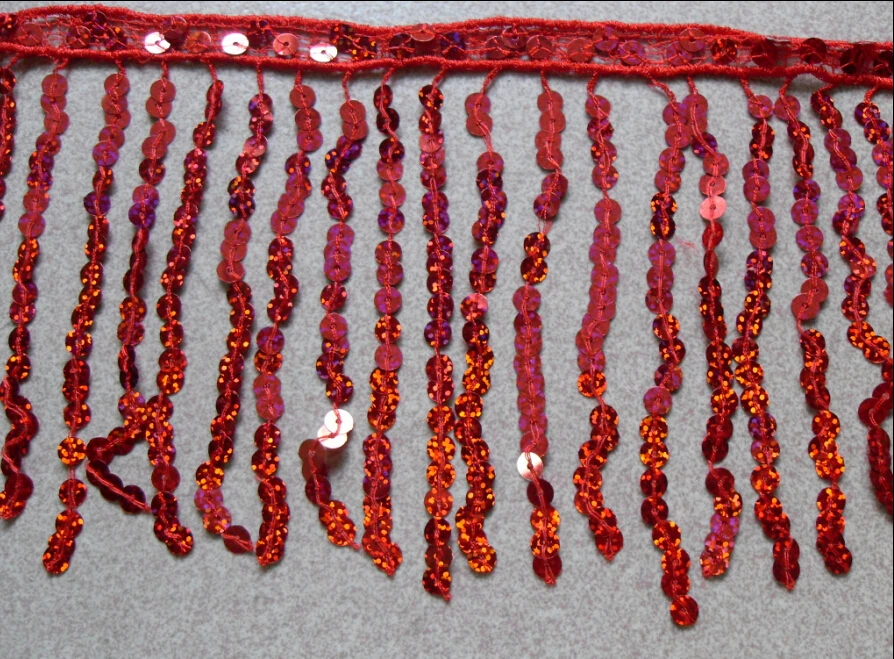 В свободном доступе! Моющаяся 20 см широкая бахрома с блестками голограмма