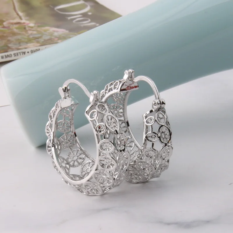 NeeFu WoFu медные серьги кольцо металлические большие брендовые marque boucle doreil Brinco Orecchino