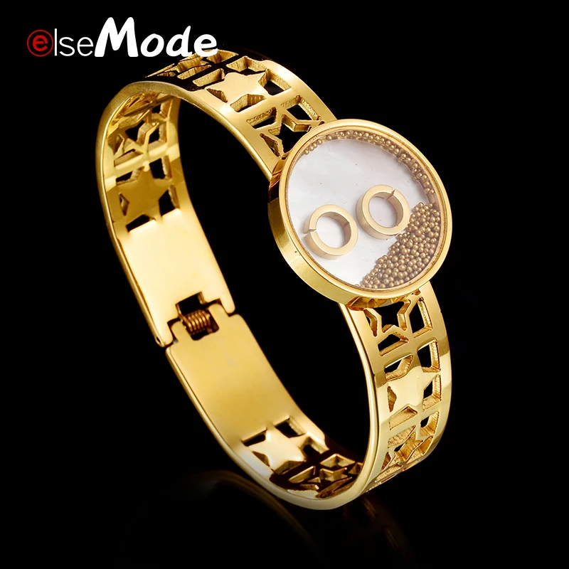 Браслет ELSEMODE из титановой стали с бусинами Шарм браслет металлическим золотым