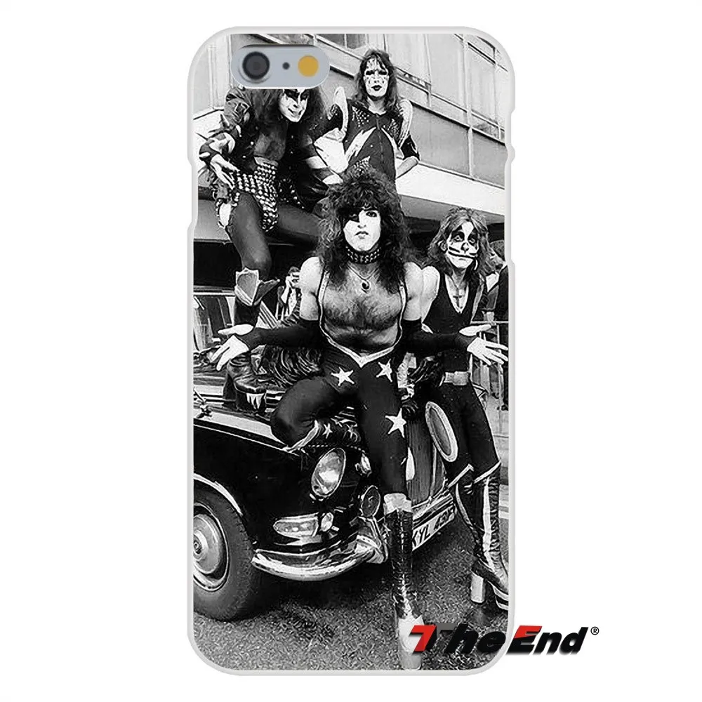 Силиконовый мягкий чехол с принтом рок-группы США KISS для iPhone X 4 4S 5 5S 5C SE 6 6S 7 8 Plus Galaxy