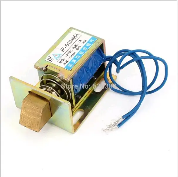 JF-1040DL Open Frame Pull Type Door Lock Solenoid Electromagnet DC 6V 12V 24V 1A 10mm Stroke 25N 2.5Kg 5.5Lb Force | Обустройство