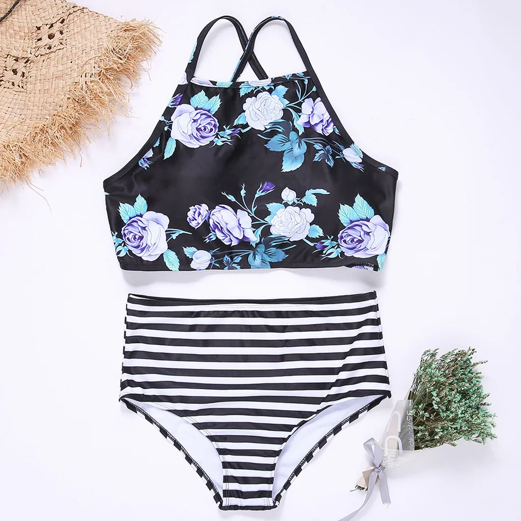 Женский купальник бикини с высокой талией в стиле ретро лето 2019 | Спорт и