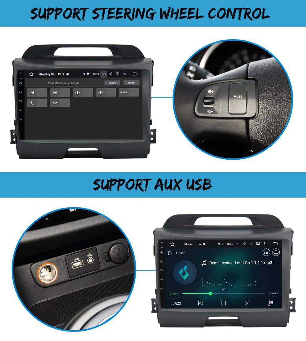 Dasaita " Android 9,0 Автомобильный gps радио плеер для Kia Sportage R 2011- с восьмиядерным процессором 4 Гб+ 32 ГБ авто стерео Мультимедиа