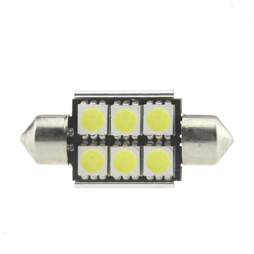 YSY 100 шт. C5W led 6SMD 5050 автомобильный внутренний светильник ing canbus Высокое качество