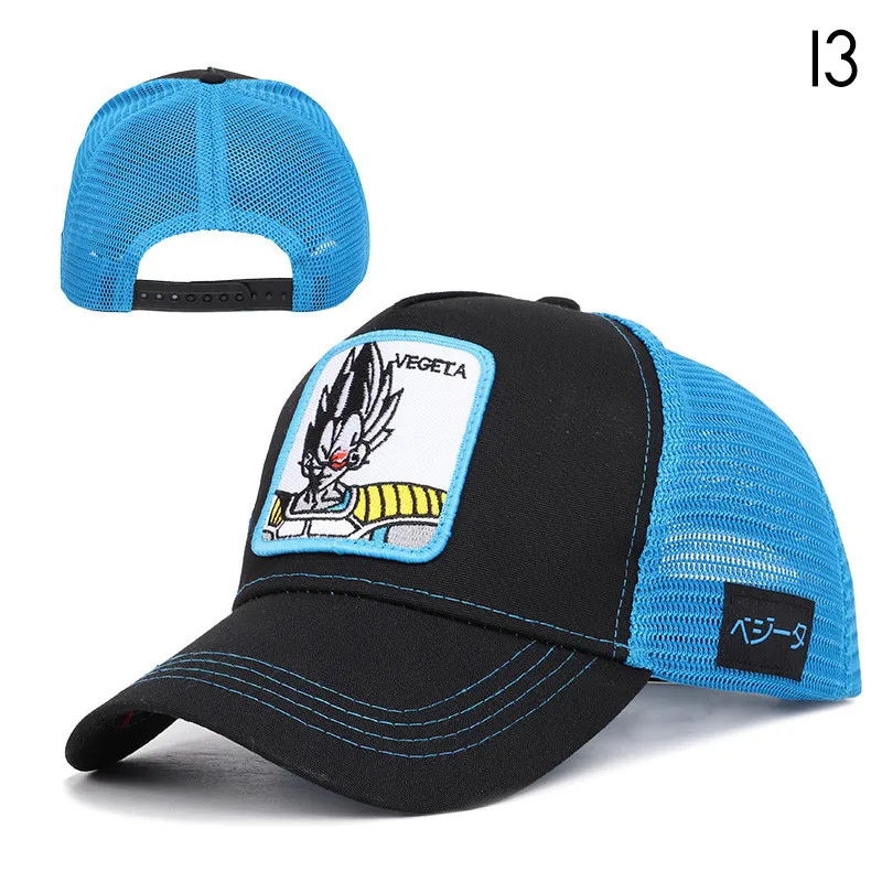 13 Dragon Ball Goku бейсбольная кепка s для мужчин и женщин Snapback Хип-Хоп Кепка летняя Bone gorra hombre Регулируемая Кепка для водителя грузовика сетчатая Кепка для папы CZX7 - Цвет: 13