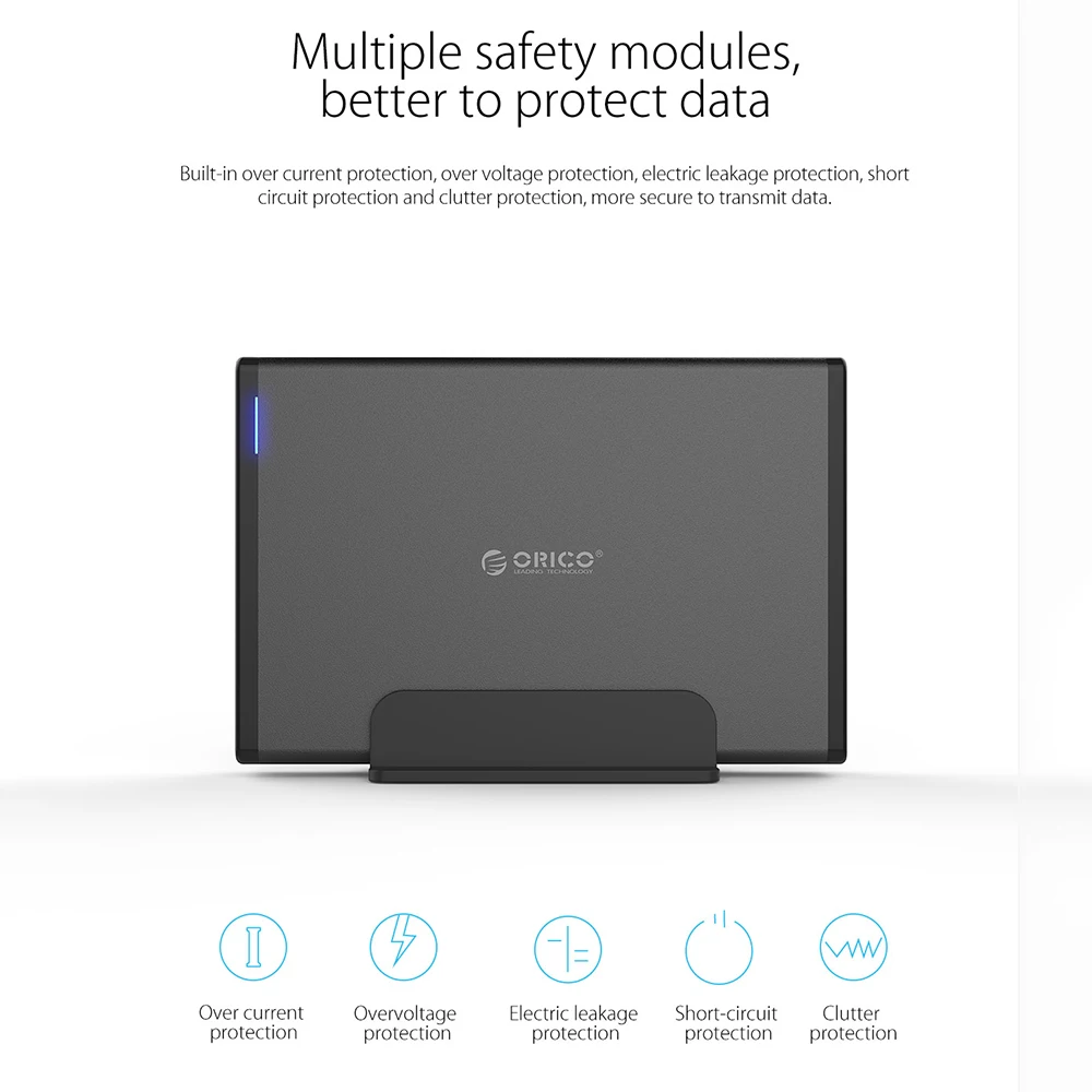 Высокое качество ORICO 7688U3 USAP Вертикальный жесткий диск HDD корпус 3,5 дюймов USB 3,0 SATA 3,0 HDD чехол док-станция