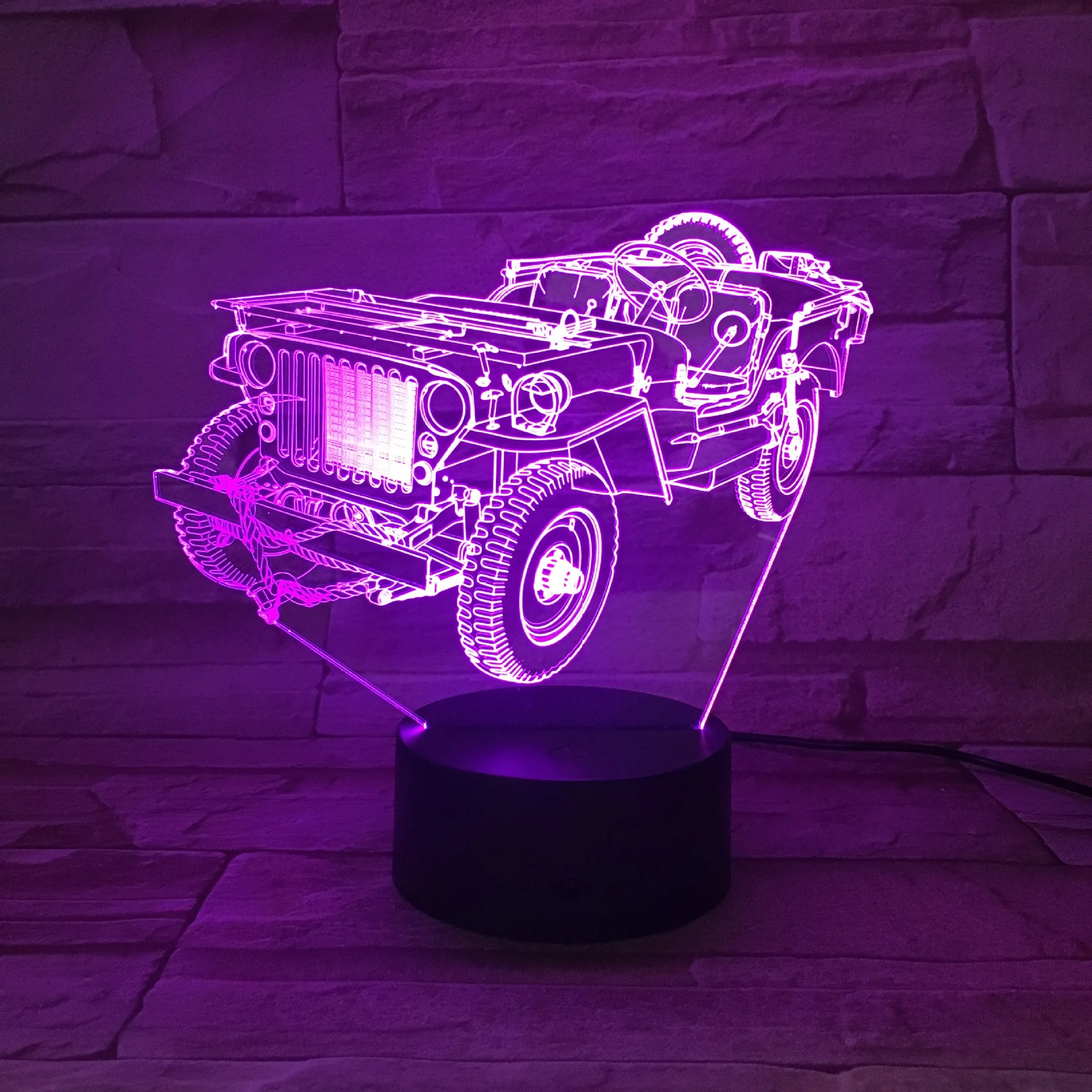 7 цветов Сменные настольные лампы для гостиной Рождественский 3d светильник дома