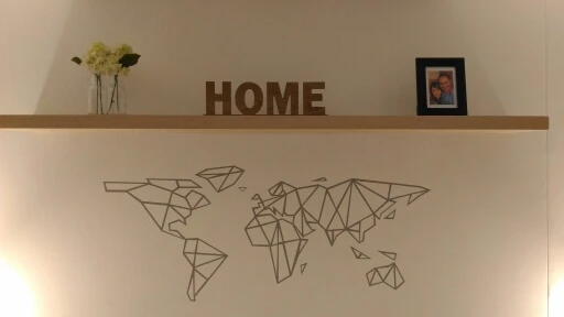 Карта мира виниловая наклейка на стену домашний декор геометрическая Съемная