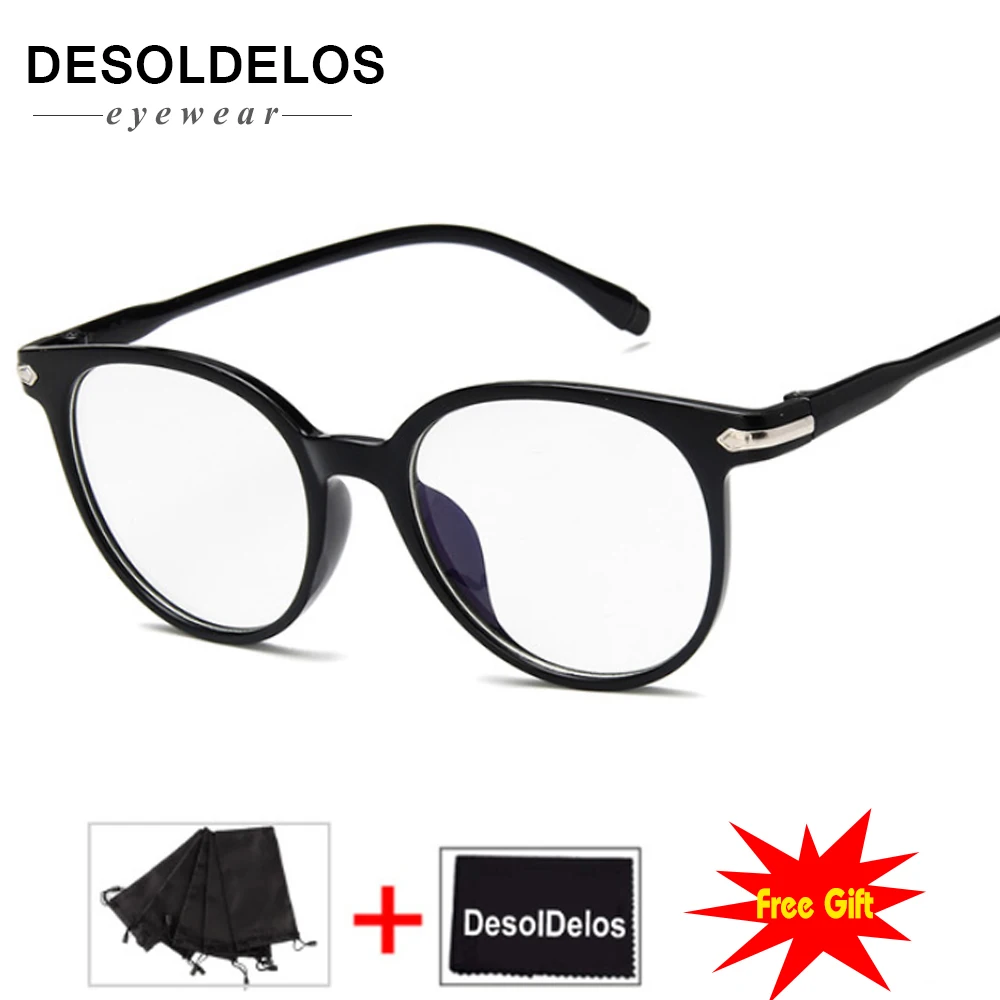 

2019 Spectacle frame cat eye Glasses frame clear lens Women brand Eyewear optical frames myopia nerd black blue eyeglasses frame