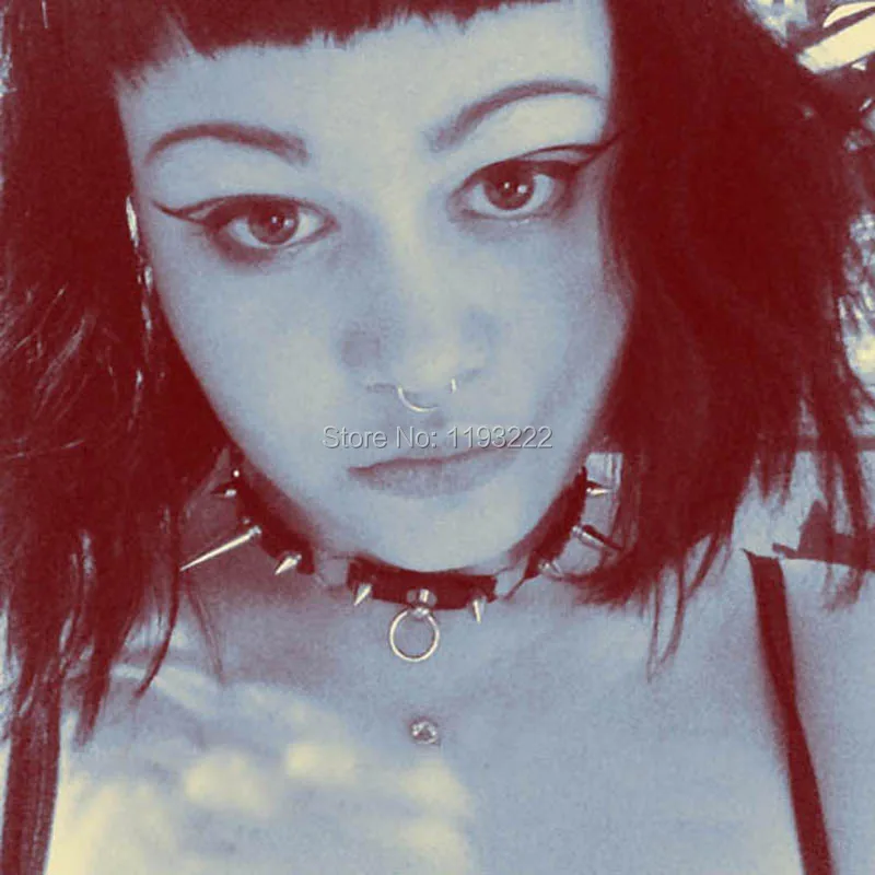 Сексуальный панк ручной работы поп рок 2 Сердце Длинные шипы Haning Круглый Круг