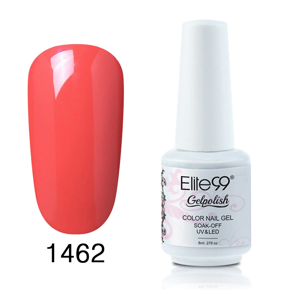 1462 Elite99 Гель-лак UV Vernis полуперманентный праймер верхнее покрытие 8 мл полигель лак для ногтей маникюрный гель лак для ногтей - Цвет: 1462
