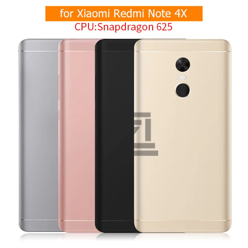 Для Xiaomi Redmi Note 4X 3 ГБ 4 ГБ задняя крышка аккумулятора металлическая задняя дверь корпус + Боковая кнопка Замена Ремонт запасных частей