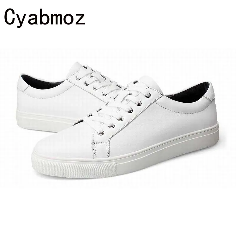 new top fashion 2017 men genuine leather dress shoes mens lace-up flats black white casual big size 38-47 48 49 male | Обувь