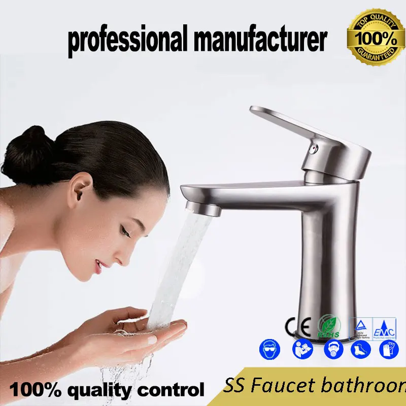

sus304 stainless steel faucet for hot and cold water faucet small waist lavatory faucet washbasin faucet