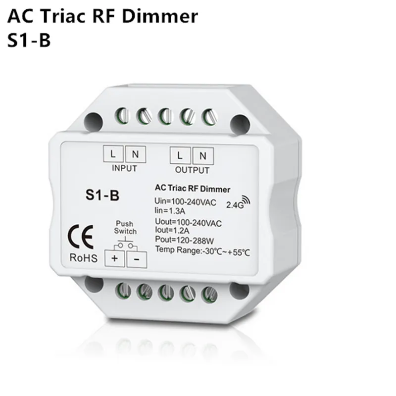 Новый ТРИАК с диммером переменного тока RF2.4G S1 B R1 RT6 светодиодный пульт
