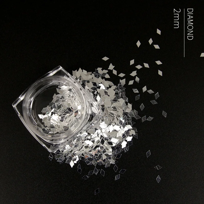 05Diamond HNUIX Блестки для ногтей, голографические Серебристые хлопья, цветные круглые Блестки для ногтей, маникюрные украшения для ногтей - Цвет: 05Diamond
