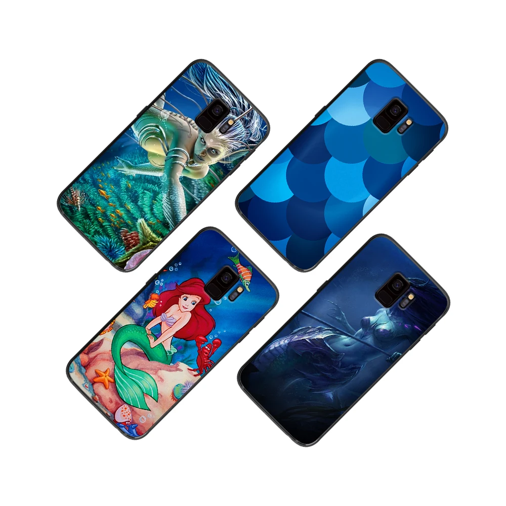 Мягкий чехол для телефона с чешуей русалки Samsung Galaxy S6 S7 S8 S9 S10e Plus Note 8 9 | Мобильные