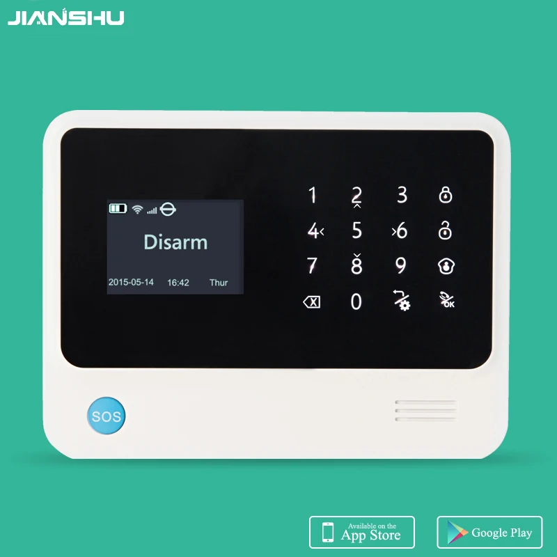 Система охранной сигнализации JIANSHU IOS Android управление через приложение GSM