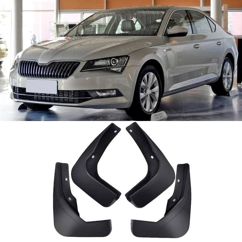 Комплект литых автомобильных Брызговики для Skoda Superb III 3 В- Брызговики Брызговик Брызговики Fender спереди и сзади укладки