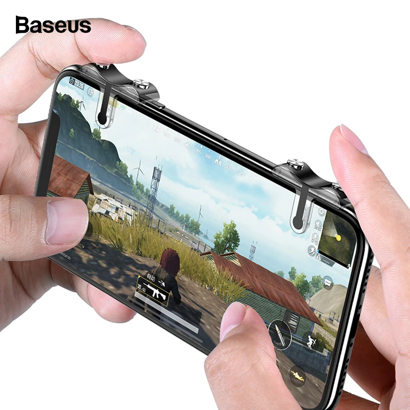Baseus для PUBG мобильный геймпад джойстик L1 R1 мобильный телефон игровой шутер контроллер триггер огонь кнопка ручка для iPhone Android